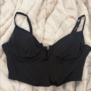 Garage Black Bustier Top